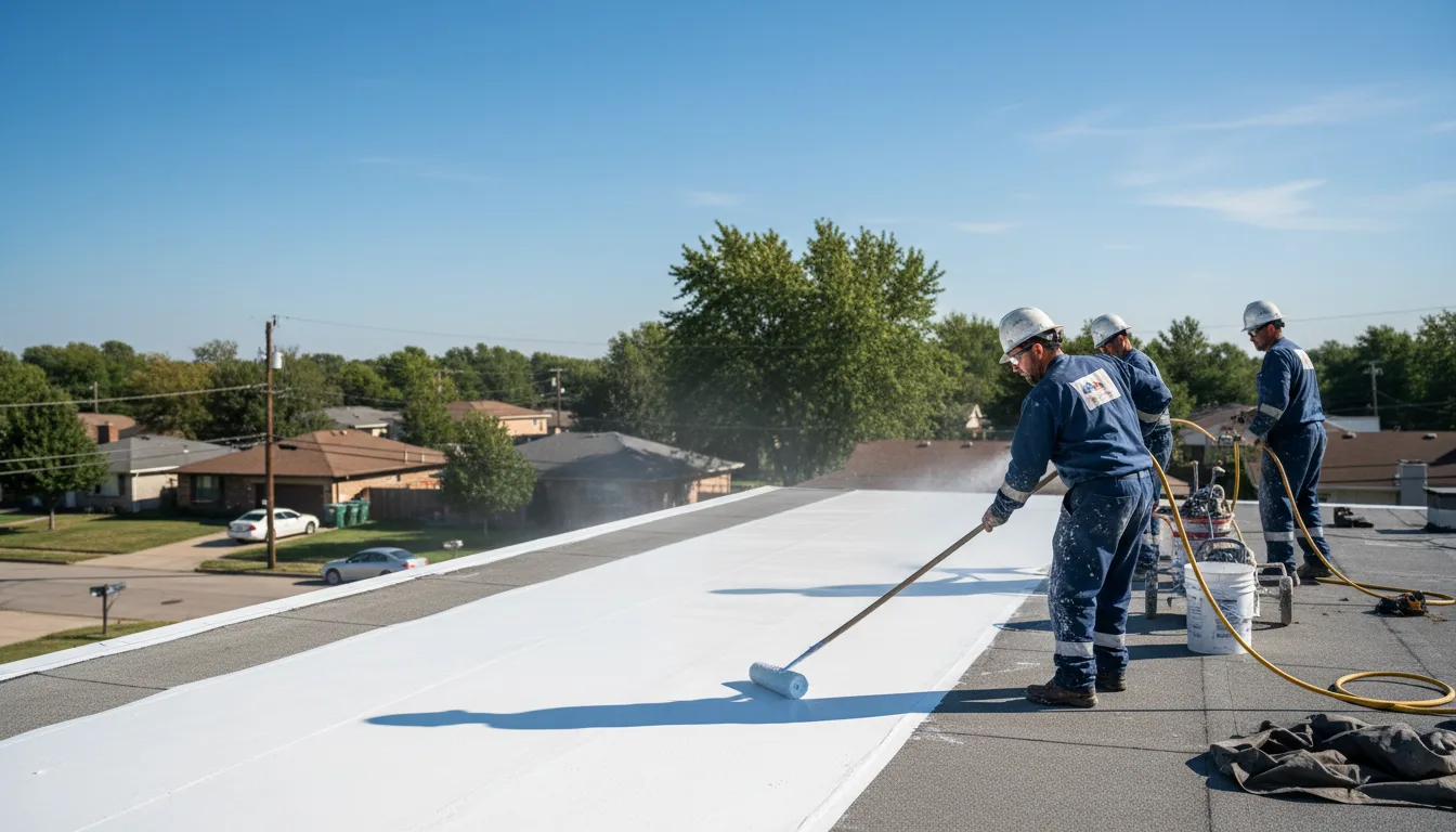 Commercial roof coating in Stonewall, TX near me